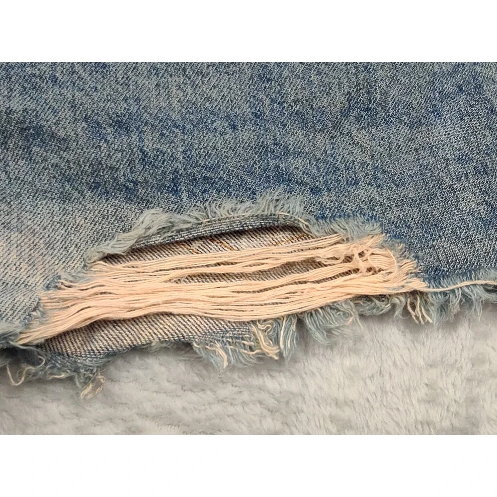 SONG Shorts Womens Size 11 Blue Distressed Denim Cutoffs Medium Rise Waist 30